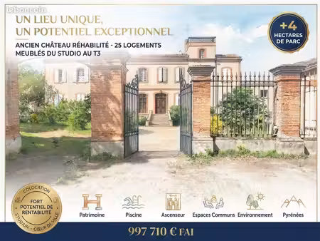 chateau 32 pièces 1400 m²