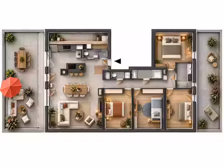 vente appartement 4 pièces 162 m² sales (74150)