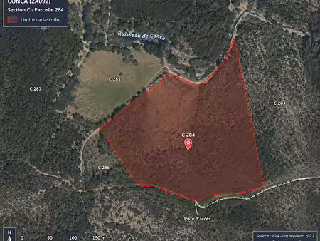 vente terrain 28239 m² à conca (20135)  30 300 €