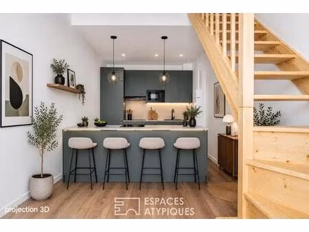 duplex rénové à lyon 8e.