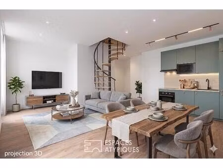 duplex rénové à lyon 8e.