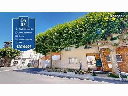 studio 29 m² les pavillons-sous-bois