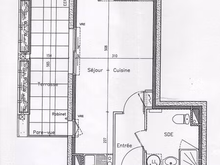 t1 de 26 m²+terrasse+parking/nantes/bord de erdre