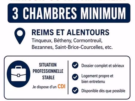 recherche logement – reims et alentours