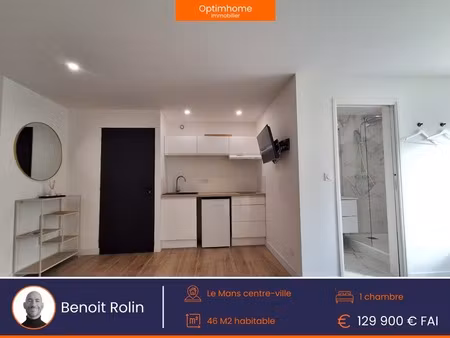 appartement t2 de 46 m² entièrement rénové – prestations haut de gamme – centre-ville – ac