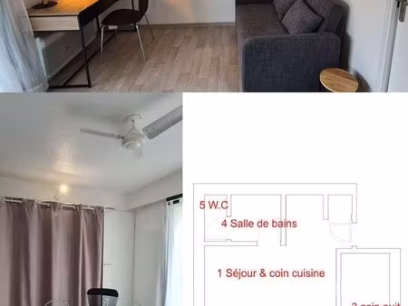agréable meublé t1 bis aux minimes
