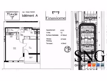appartement 2 pièces 47 m²