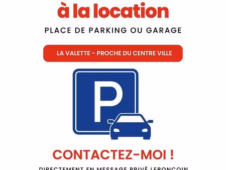 garage / place de parking à louer – la valette-du-var