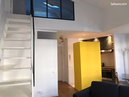jean jaures/st aubin - beau t2 meublé avec clim