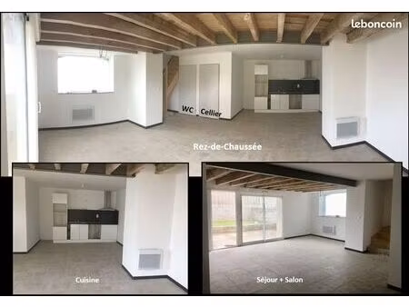 maison t3 avec jardin - 80m² - dans corps de ferme