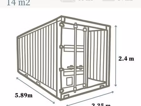 location espace de stockage box container 14 m2 . garde meubles garage . narbonne