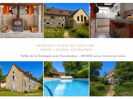 propriété de charme en pierre avec piscine et grange authent