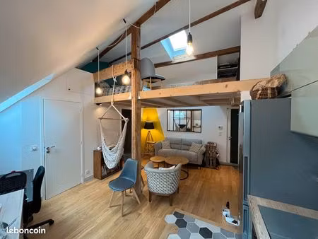 2 pièces – 46 m² (31 m² carrez) + mezzanines – ascenseur – cave – local vélos – paris (gro