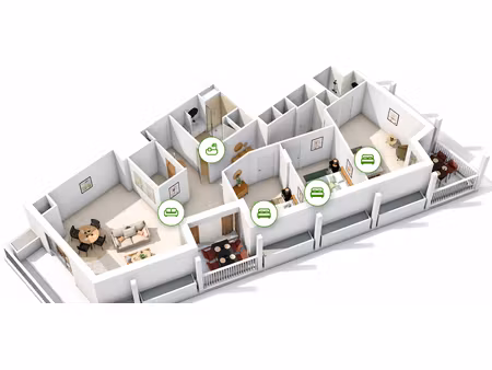 appartement asnieres sur seine 4 pièce(s) 89.17 m2