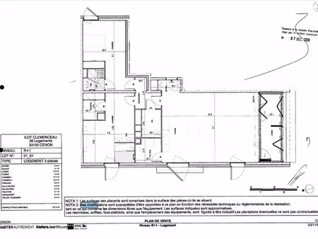 appartement cenon 3 pièce(s) 114.7 m2