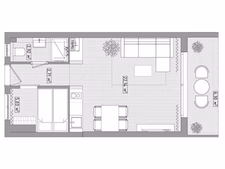 ? studio / 2p rénové  32 m² + terrasse  front de mer – palm beach  cannes