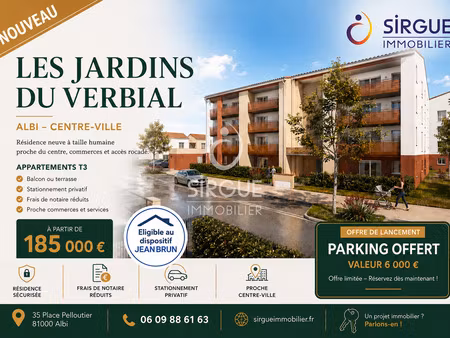 achat appartement 3 pièces 55m² albi 81000