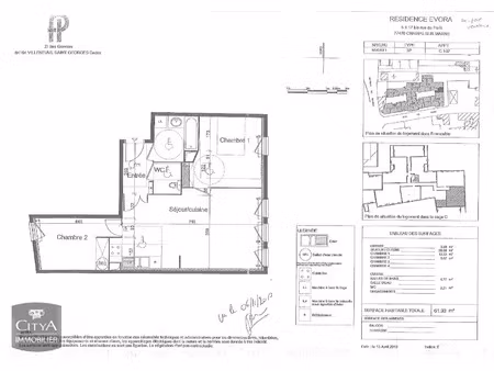 appartement à louer 3 pièces 61.93 m² - champs-sur-marne (77) - 1 074€