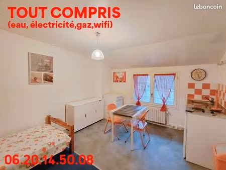 studio meublé (ideal étudiants tout compris eau elec gaz wify)