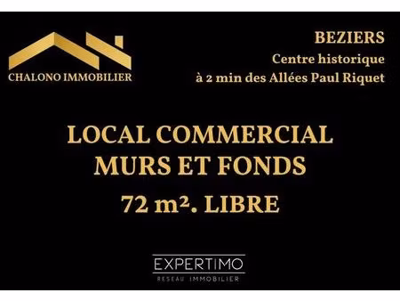 vente commerce beziers 34500 86m²