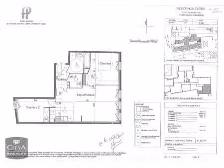 location appartement 3 pièces 61m² champs sur marne 77420