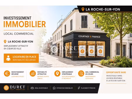 achat local commercial 128m² la roche sur yon 85000