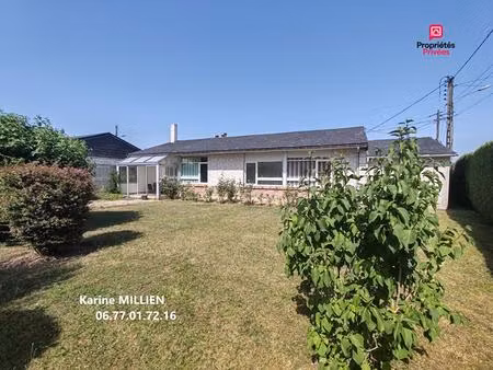 ezy sur eure 27530 maison de plain-pied - 3 chambres - 2 garages - appentis - terrain - 18
