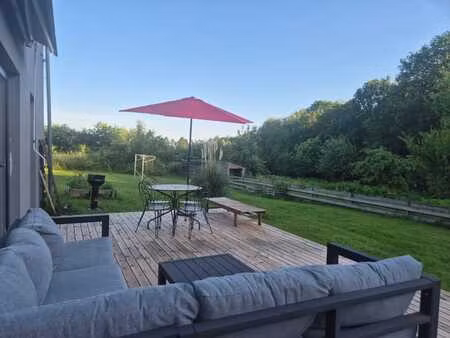 maison 3 ch. à lobbes  grand terrain  terrasse bois