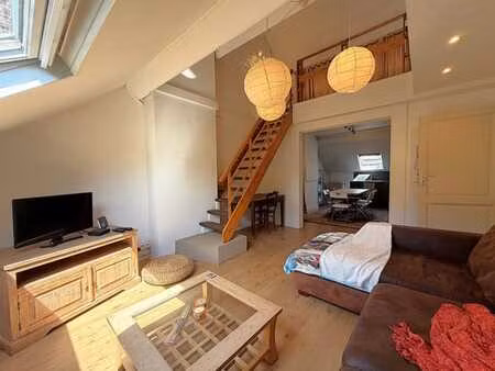 vanderkindere / beau duplex meublé de 60m²  1 ch. bail 1an