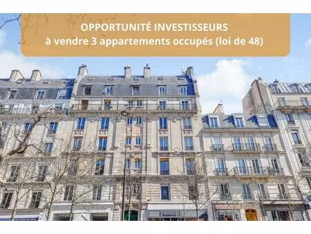 3 appartements (loi de 48) de 2 pièces / gobelins