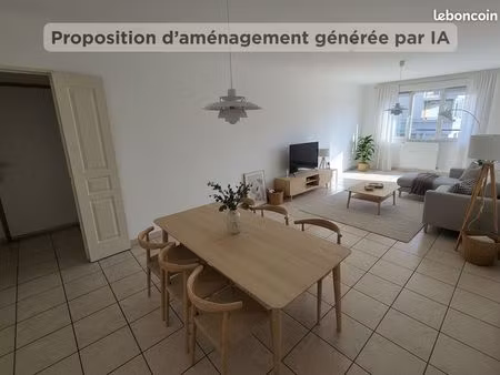 appartement 85 m² 3 chambres avec balcon