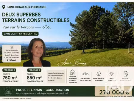 terrain constructible viabilisé à vendre