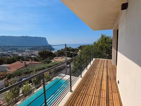 villa cassis - vue mer  village et cap canaille
