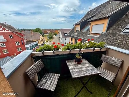 appartement meublé 2 pièces de 46 m² avec balcon – horbourg-wihr