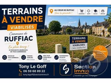 terrain constructible viabilisé à vendre