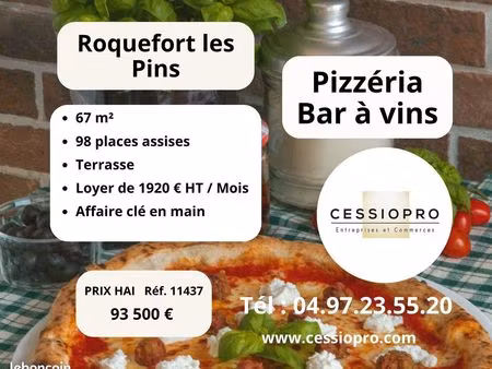 bar  pizzeria 67 m² roquefort-les-pins