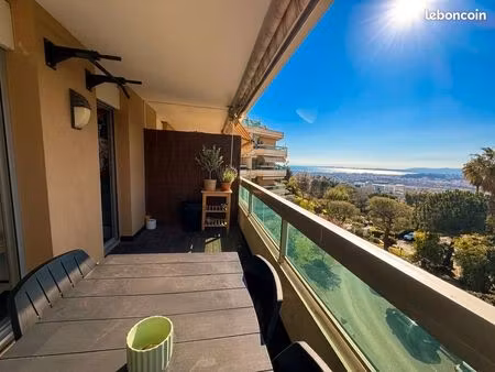 appartement nice ouest corniche fleurie 3 pièces 65 m2 terrasse vue mer