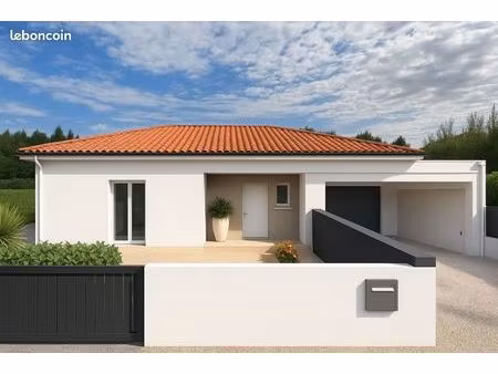 maison neuve de 95 m² avec 3 chambres et garage sur terrain viabilisé de 604 m² à narbonne