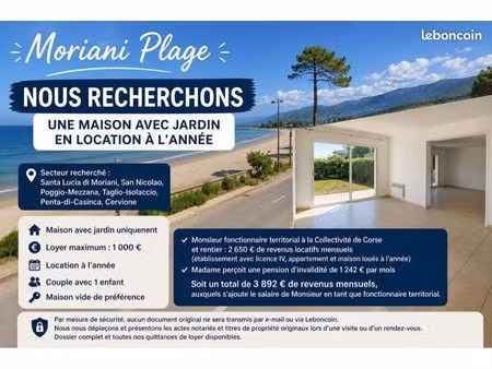 cherche maison avec jardin t3/t4