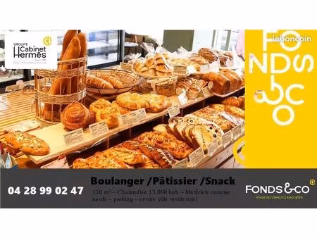 fonds de commerce boulangerie 187 m²