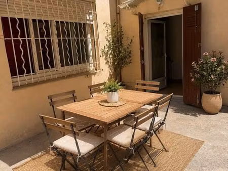 appartement 56 m² avec cour – rez-de-chaussée-quartier richelieu prix attractif fort poten