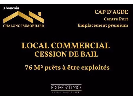 local 76 m² le cap d'agde