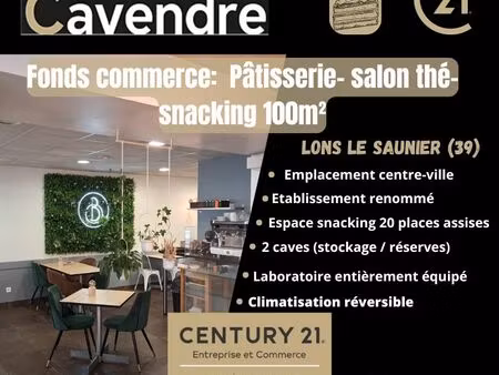 fonds de commerce  pâtisserie 100 m² lons le saunier