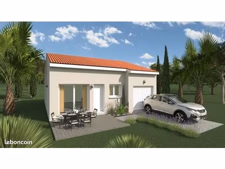 maison neuve plain-pied 65 m² avec garage sur terrain de 302 m² à pomérols  proche commerc