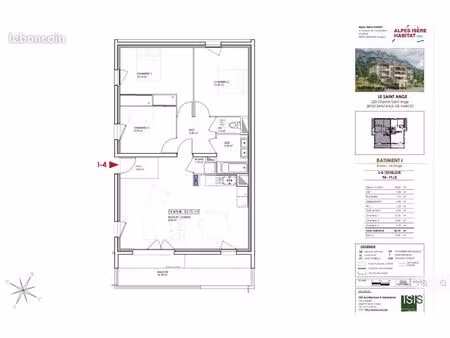 appartement 4 pièces 82 m²