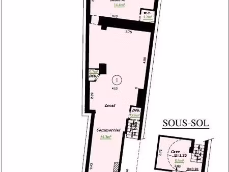 local 71.50 m² - avenue jean lolive