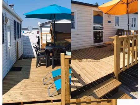 mobil-home à vendre à berck sur mer au camping de la manche juste à côté de la plage ☀️ ☀️