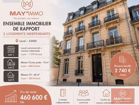 immeuble 10 pièces 220 m²