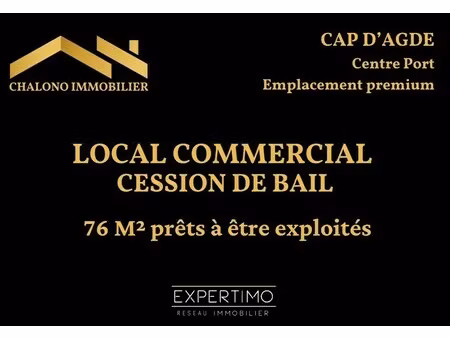 location local d’activités le cap d agde 34300 76m²