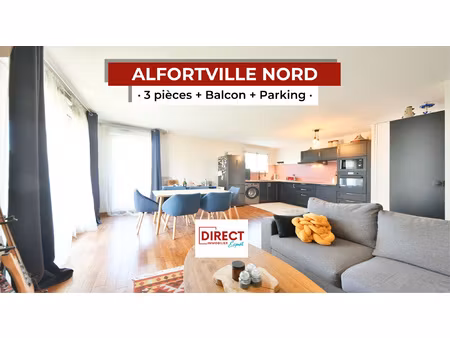 appartement 3p + balcon + parking
